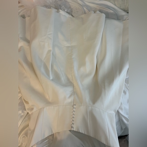 Jenny Yoo Carrie Dress Little White Dress Chic Strapless for Special Occasions - Picture 10 of 15